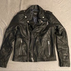 Barney’s 100% Sheep Leather Jacket - Mens Small, Black